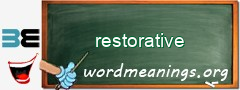 WordMeaning blackboard for restorative